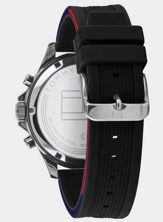 TOMMY HILFIGER Men's Silicone Quartz Chronograph Wrist Watch With Calendar Display 1791724 - Image 3