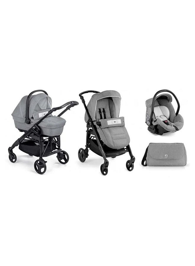 cam Combi Family Travel System, 0-36 Months, Grey, From 0 To 4 Years Old, 22 Kg, Spacious And Deeper Carrycot, Rocking Function, Aluminium Frame, Portable And Compact Folding, Made In Italy  - Image 2
