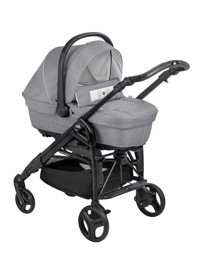 cam Combi Family Travel System, 0-36 Months, Grey, From 0 To 4 Years Old, 22 Kg, Spacious And Deeper Carrycot, Rocking Function, Aluminium Frame, Portable And Compact Folding, Made In Italy  - Image 3