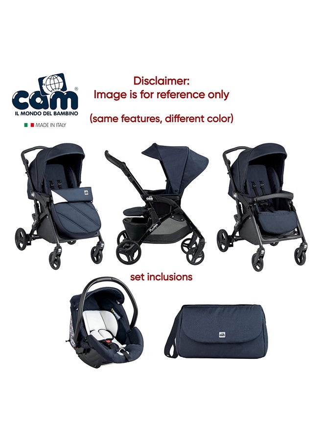 Cam نظام سفر فلويدو إيزي بيبي - بني، مسند ظهر قابل للتعديل في 3 أوضاع، من عمر 0 إلى 4 سنوات، 22 كجم، حزام أمان بخمس نقاط، قائم بذاته عند طيه، صنع في إيطاليا - Image 2