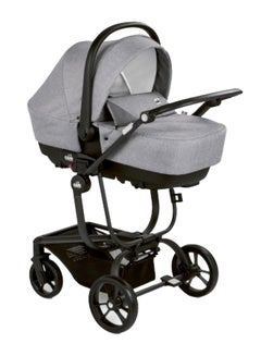 Taski Sport Baby Travel System - Grey -  Super Compact And Lightweight Travel System, Very Spacious, From 0 To 4 Years Old, 22 Kg, Rocking Function, Made In Italy, Aluminium Frame