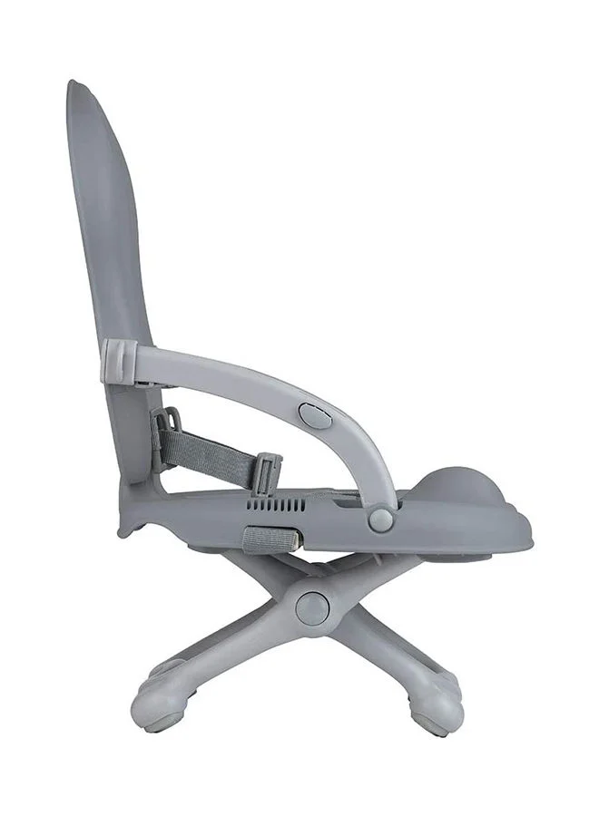 cam Smarty Booster Baby Feeding Chair, Snack Seat, Smart Pop, Portable, Booster Seat With Tray Eating, Dinning Lightweight, Compact Fold, Travel, Camping  - Ash Grey