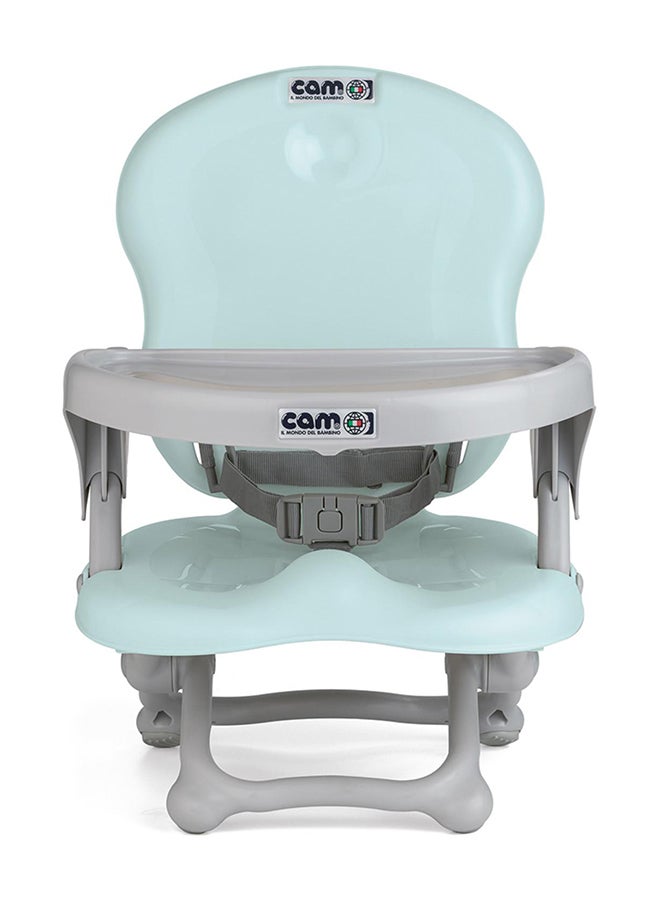 cam Smarty Booster Baby Feeding Chair, Snack Seat, Smart Pop, Portable, Booster Seat With Tray Eating, Dinning Lightweight, Compact Fold, Travel, Camping - Light Blue  - Image 2