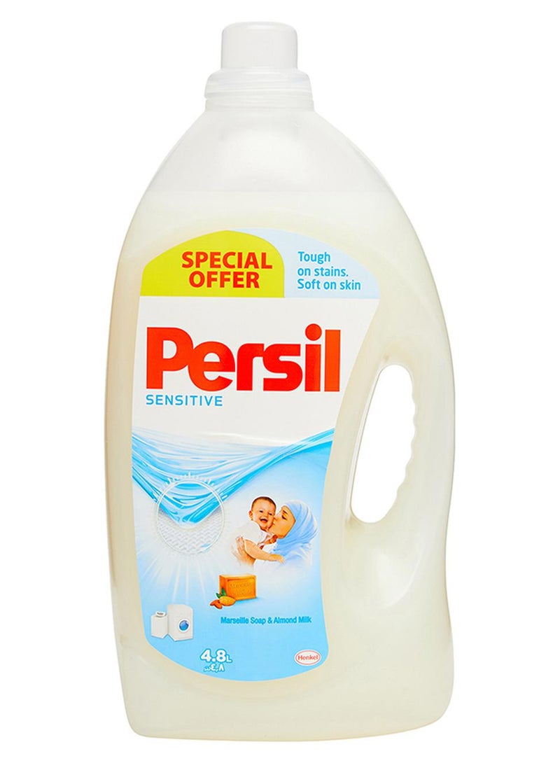 Persil Sensitive And Baby Liquid Laundry Detergent Marseille Soap And Almond Milk White 4.8Liters - Image 1