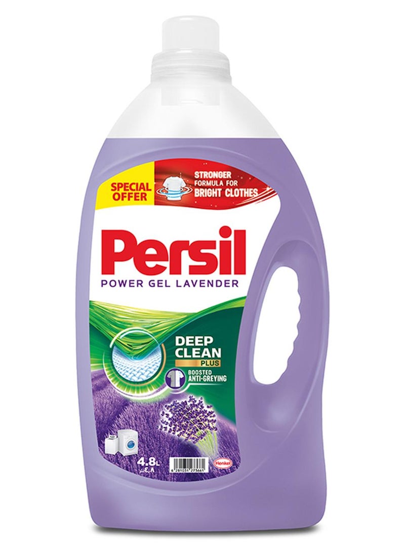 Persil Power Gel Liquid Laundry Detergent With Deep Clean Technology Lavender 4.8Liters - Image 1