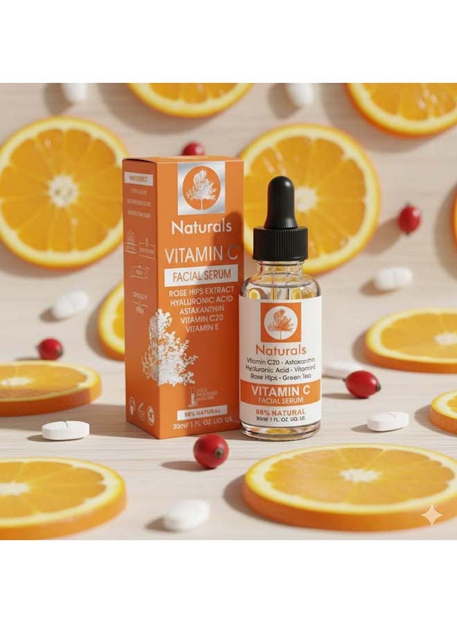 NATURALS Vitamin C Hyaluronic Acid Facial Serum Clear 30ml - Image 4
