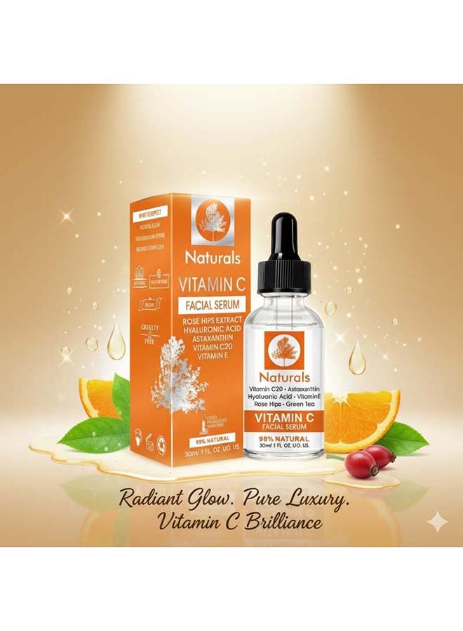 NATURALS Vitamin C Hyaluronic Acid Facial Serum Clear 30ml - Image 3