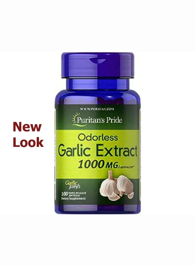 Puritan's Pride Odorless Garlic Extract Dietary Supplement 1000mg - 100 Capsules