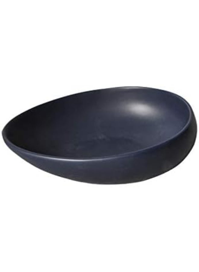 Shallow Porcelain Soup Plate, 21 cm, Matte Dark Blue – Elegant Wide Rim Porcelain Plate for Soup, Pasta & Starters – Premium Matte Finish Dinnerware for Modern Home & Dining Matt Dark Blue 21cm - Image 2