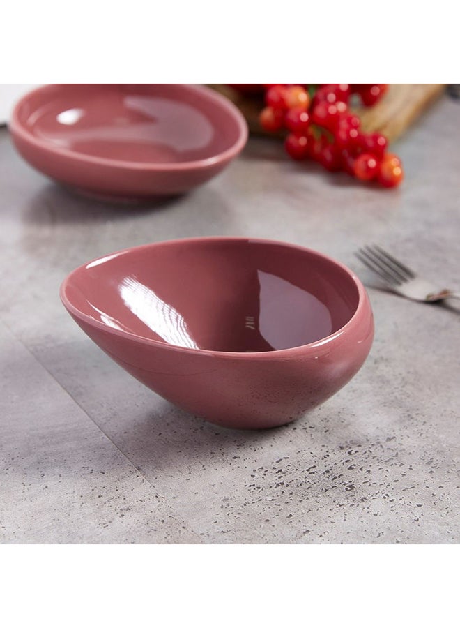 Shallow Porcelain Dessert Bowl Shinny Purple 18cm  - Image 2