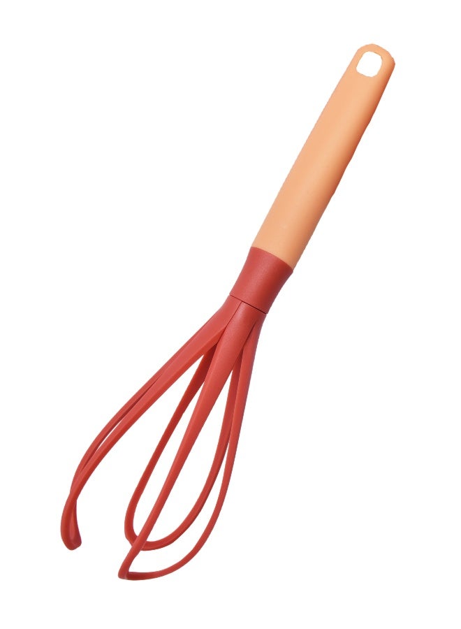 Cuisine Art Balloon Whisk with Polypropylene Handle — Stainless Steel Wire Egg Beater for Baking, Whipping Cream & Mixing — Kitchen Whisk Tool — Red Handle — Dishwasher Safe Red/Orange 10x4x15cm - Image 1