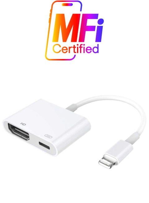 Lightning To HDMI Adapter White