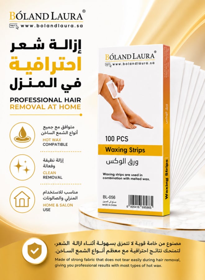 BOLAND LAURA 100-Piece Nonwoven Hair Removal Wax Strip White - Image 2