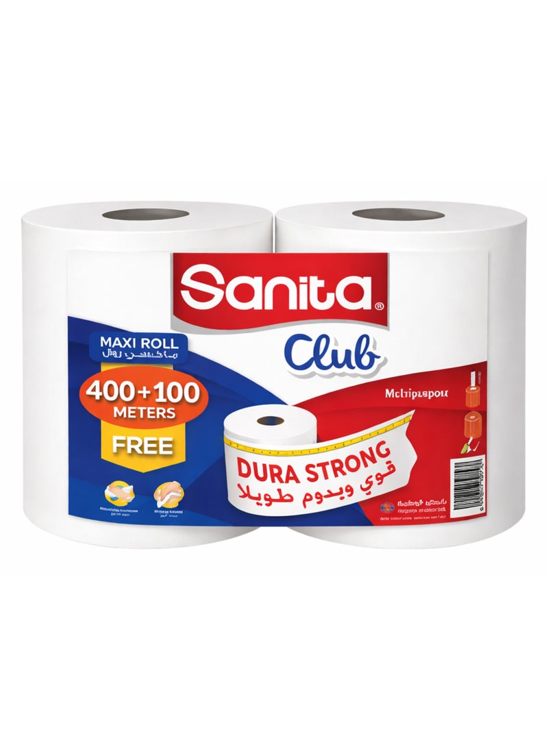 Maxi Roll 6 Roll 400+100M White 250meter