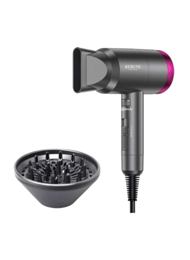 REBUNE - 2-Piece Maysam Hair Dryer Set Grey/Pink - Image 1