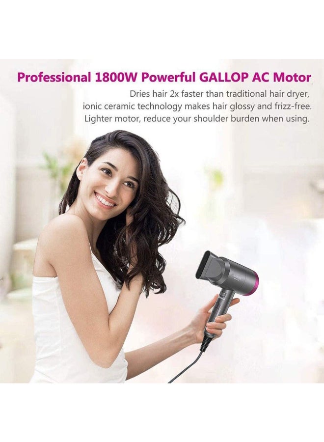REBUNE - 2-Piece Maysam Hair Dryer Set Grey/Pink - Image 1