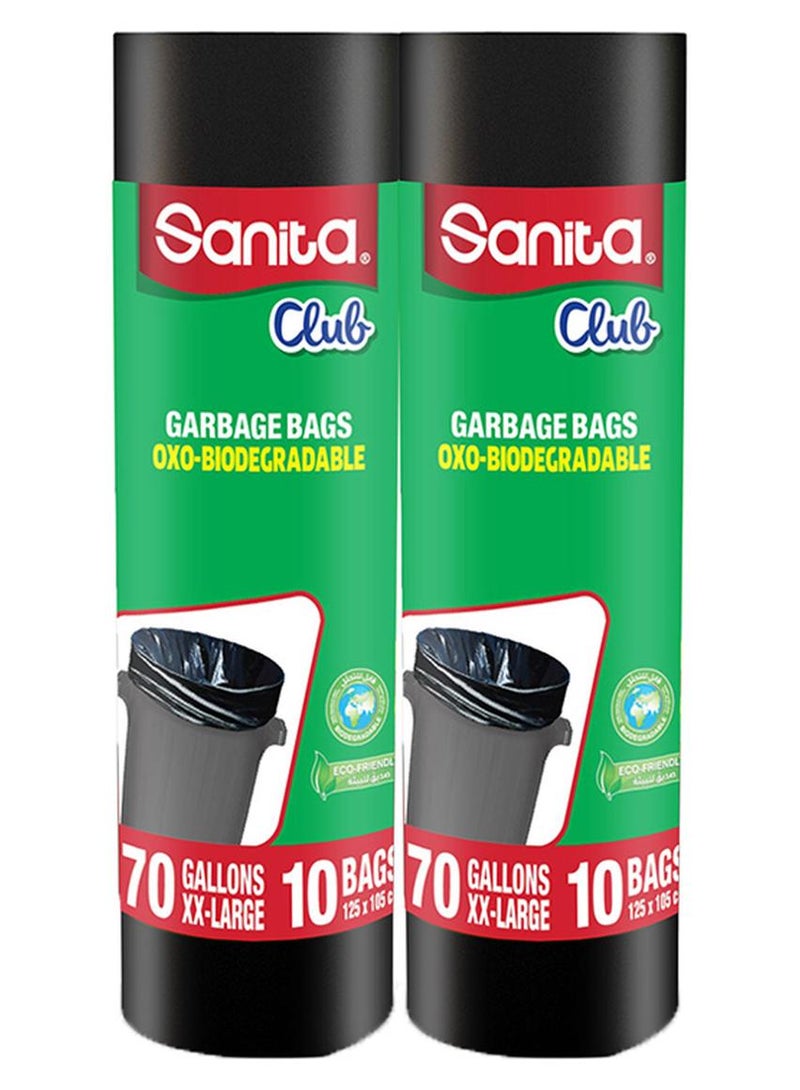 Sanita Club Garbage Bags 70 Gallons 20 Pieces XX-Large Black 125x105cm - Image 1