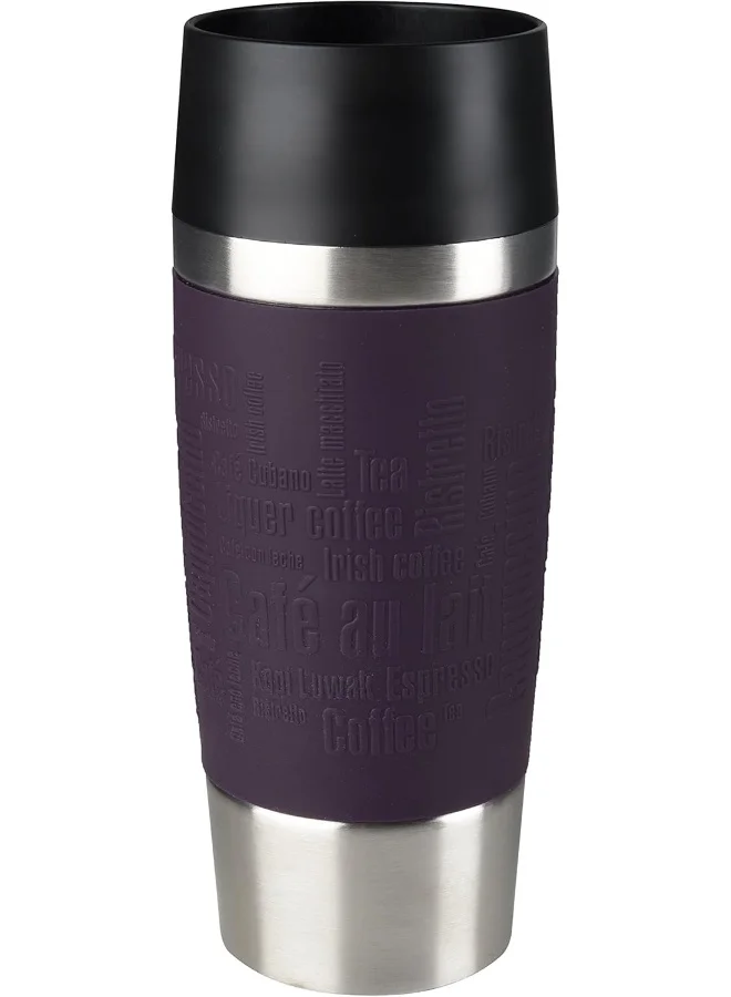 Tefal Travel Mug | 0.36 L | Blackberry Sleeve | 100% Leak-Proof Thermal Mug | Hot & Cold Drinks | 360° Drinking | Easy To Open | Dishwasher-Safe| 2 Years Warranty