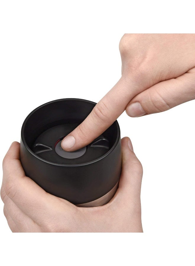 تيفال TEFAL كأس السفر | 0.36 لتر | توت | كأس حراري مانع للتسرب 100% | عزل فراغ مزدوج الجدران | للمشروبات الساخنة والباردة | شرب بزاوية 360° | سهل الفتح | قابل للغسل في غسالة الأطباق | ضمان لمدة سنتين | K3087114 وردي/ فضي/ أسود  - Image 4