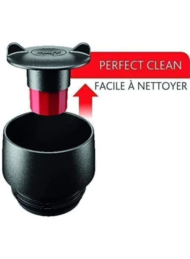 Tefal Travel Mug | 0.36 L | Raspberry | 100% Leak-Proof Thermal Mug | Double-Walled Vacuum Insulation | Hot & Cold Drinks | 360° Drinking | Easy to Open | Dishwasher-Safe Raspberry
