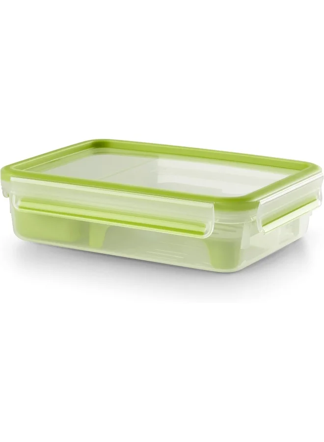 Tefal Masterseal Food Keeper Brunch Box Green/Clear 1.2Liters