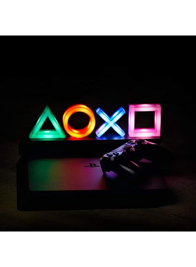 Generic - Icons Light Playstation For PS4 PS5, 3 Light Modes - Music Reactive Game Room Lighting,Acrylic  Eco-Friendly BDP Breakdown Plastic, Perfect for Home, Office and Bedrooms Red/Purple/Green 14inch - Image 1