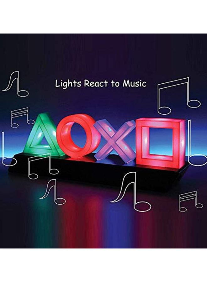 Generic - Icons Light Playstation For PS4 PS5, 3 Light Modes - Music Reactive Game Room Lighting,Acrylic  Eco-Friendly BDP Breakdown Plastic, Perfect for Home, Office and Bedrooms Red/Purple/Green 14inch - Image 1