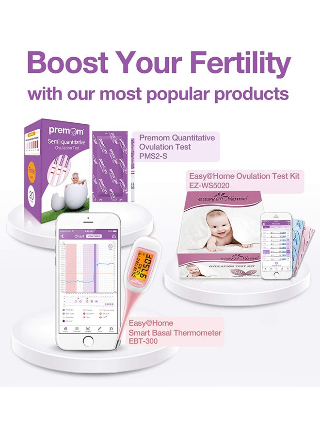 إيزي هوم مجموعة شرائط اختبار التبويض المنزلي مكونة من 50 قطعة مع شرائط اختبار الحمل من 20 قطعة - Image 3