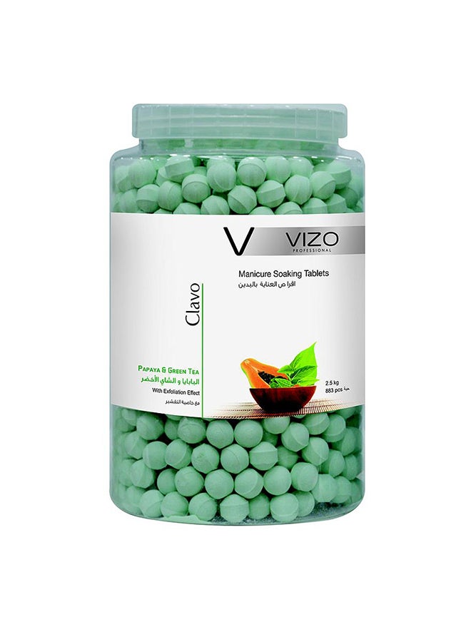 VIZO - Clavo Manicure Soaking Tablets Papaya & Green Tea 2800grams - Image 1