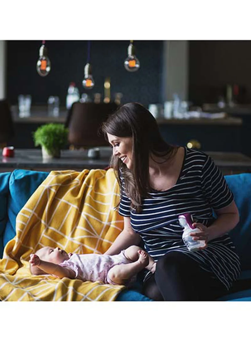 tommee tippee Manual Breast Pump with soft, cushioned silicone cup and narrow neck for hand strain reduction
