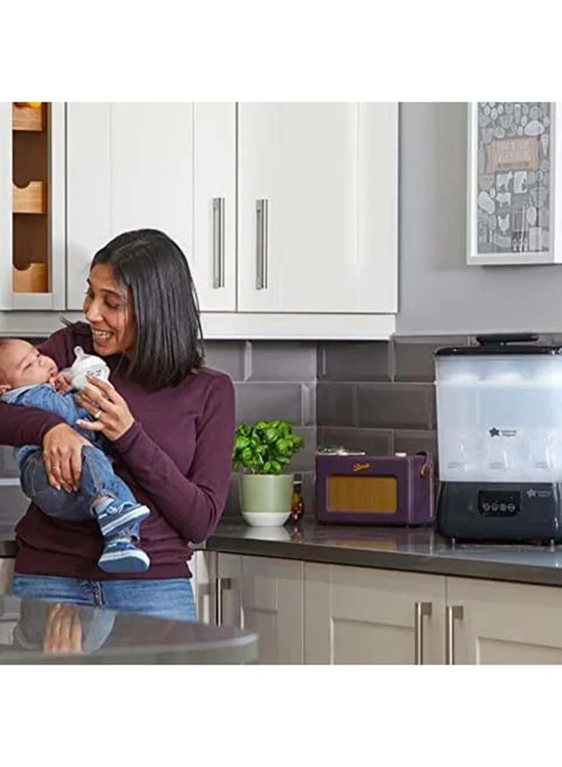 tommee tippee Advanced Electric Steam Steriliser And Dryer, Black, Upto 6 Bottles, 3 Different Functions
