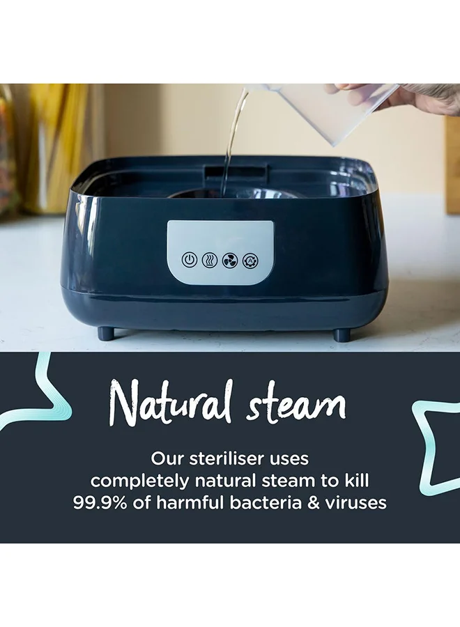 tommee tippee Advanced Electric Steam Steriliser And Dryer, Black, Upto 6 Bottles, 3 Different Functions