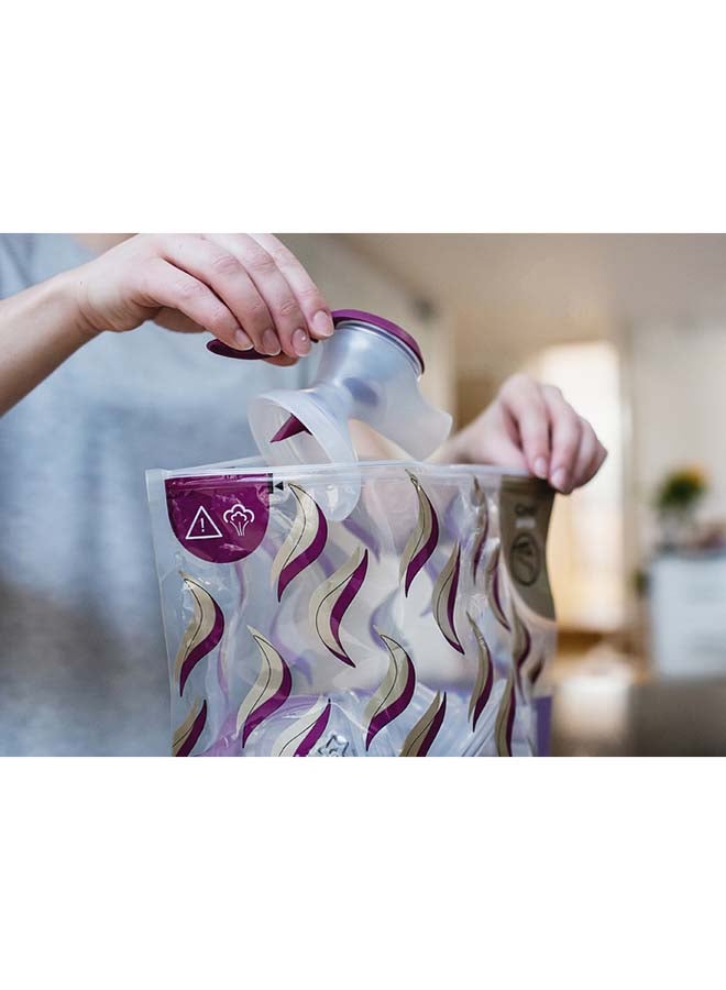 tommee tippee - Travel and Microwave Steriliser Bags, Pack Of 5 - Clear/Red/Beige - Image 1