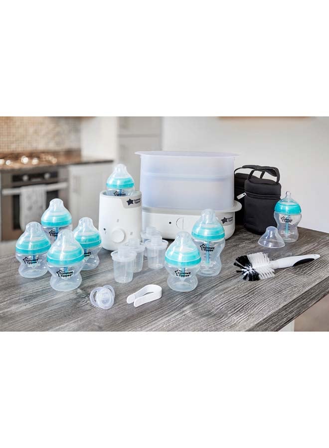 tommee tippee - Complete Feeding Set, Super-Steam Electric Steriliser, Baby Bottle And Food Warmer, Baby Bottles And Accessories, Blue - Image 1