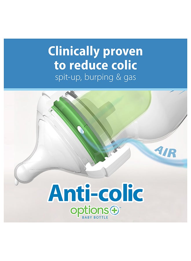 Dr. Brown’s - W-N Anti-Colic Options+ Blue Gift Set (2X270 Ml & 1X150 Ml Bottles, 1 Bottle Brush, 1 Flexees Teether, 1 Pacifier, 2 Cleaning Brushes) - Image 1