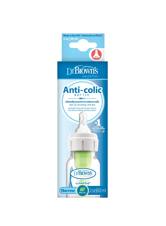 دكتور براونز زجاجة رضاعة برقبة ضيقة، 60 مل