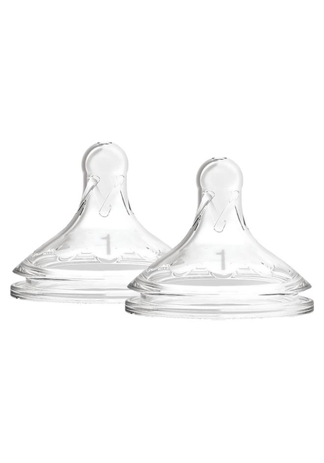 Dr. Brown’s Level 1 Silicone W-N Options+ Anti-Colic Nipple, 2-Pack - Image 1