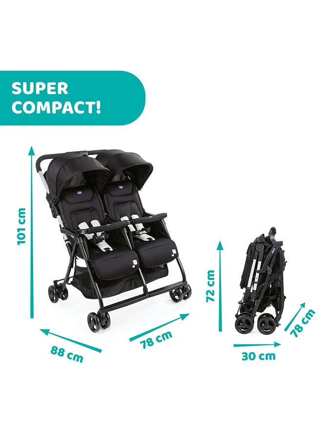 Chicco Ohlalà Twin Stroller 0M-3Y, Black Night  - Image 3