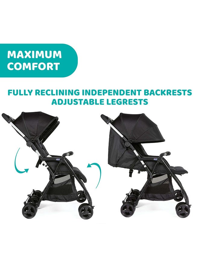 Chicco Ohlalà Twin Stroller 0M-3Y, Black Night  - Image 2