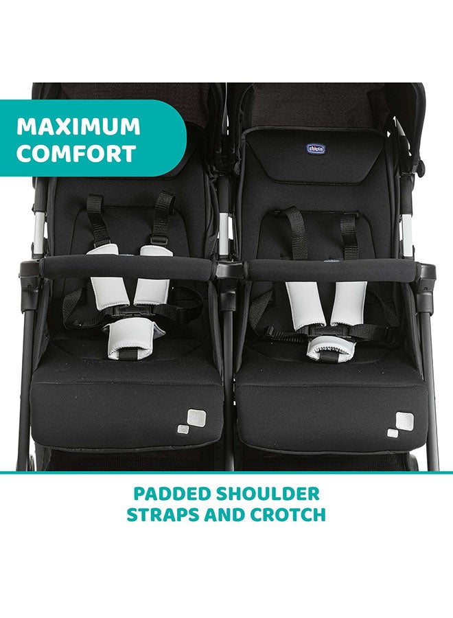 Chicco - Ohlalà Twin Stroller 0M-3Y, Black Night - Image 1