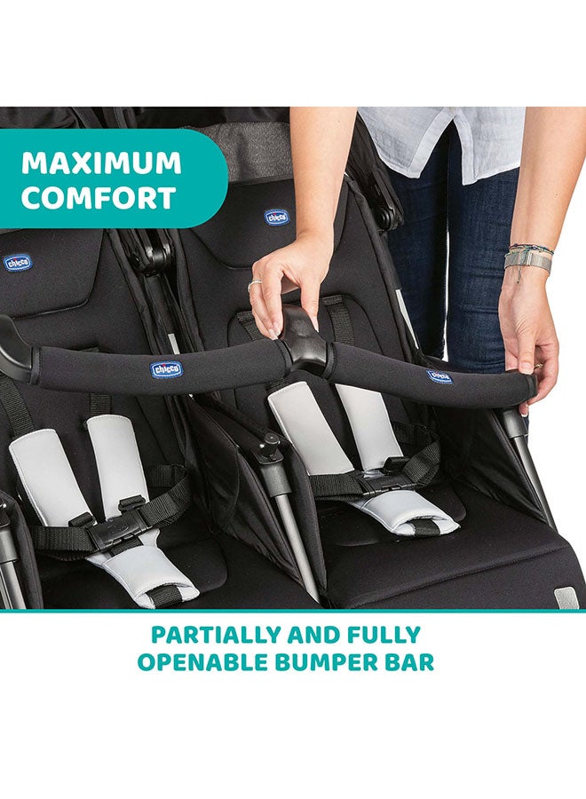 Chicco - Ohlalà Twin Stroller 0M-3Y, Black Night - Image 1
