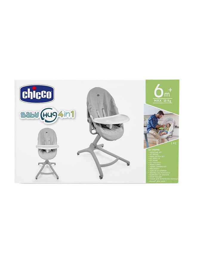 Chicco - Baby Hug 4 In 1 Meal Kit (High Chair Tray + Terry Cloth Cover), Neutral - Image 1