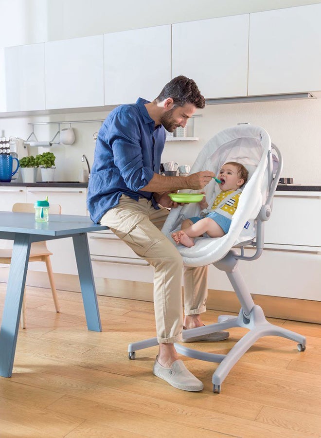 Chicco - Baby Hug 4 In 1 Meal Kit (High Chair Tray + Terry Cloth Cover), Neutral - Image 1