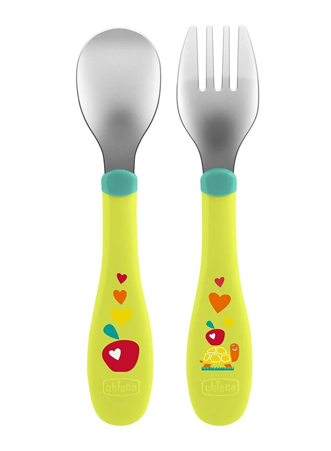 Chicco Metal Cutlery 18M+, Neutral
