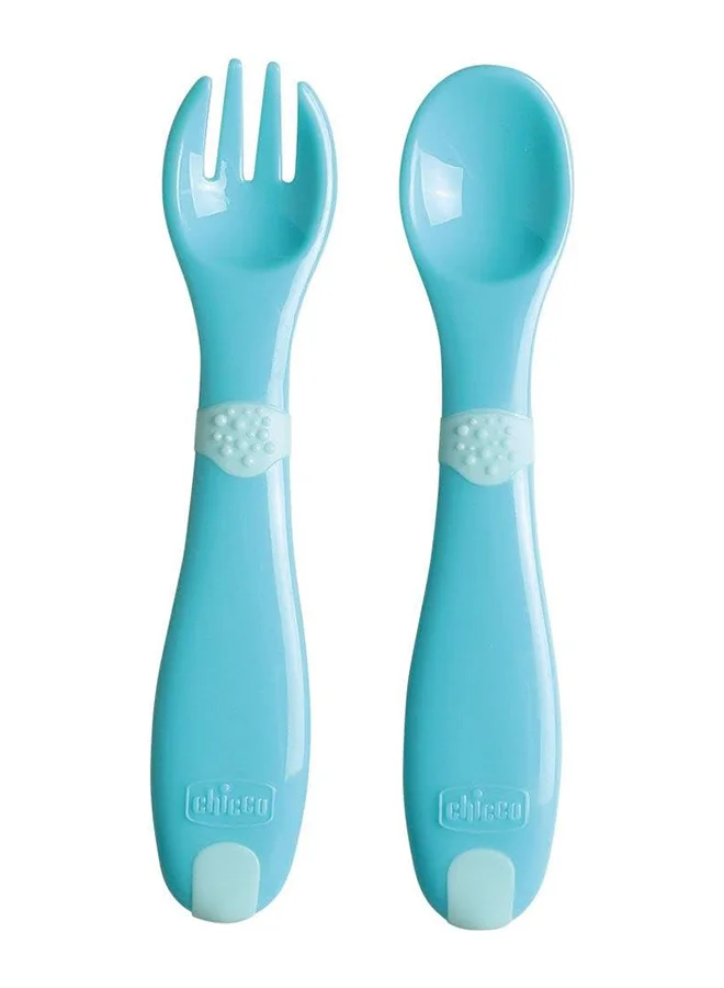 Chicco Weaning Set 12M+ - 5 Pcs - Blue