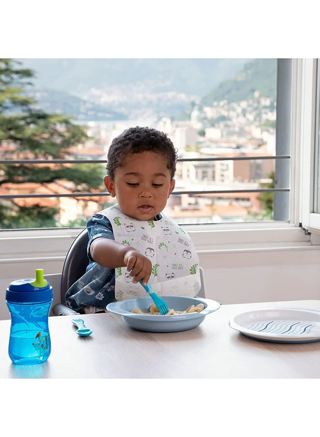 Chicco Weaning Set 12M+ - 5 Pcs - Blue