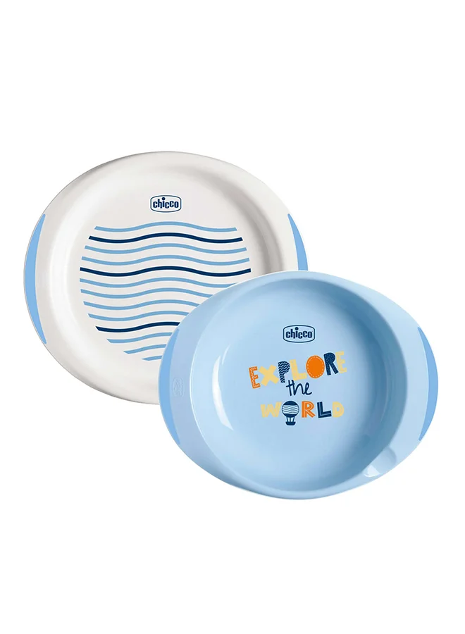 Chicco Weaning Set 12M+ - 5 Pcs - Blue