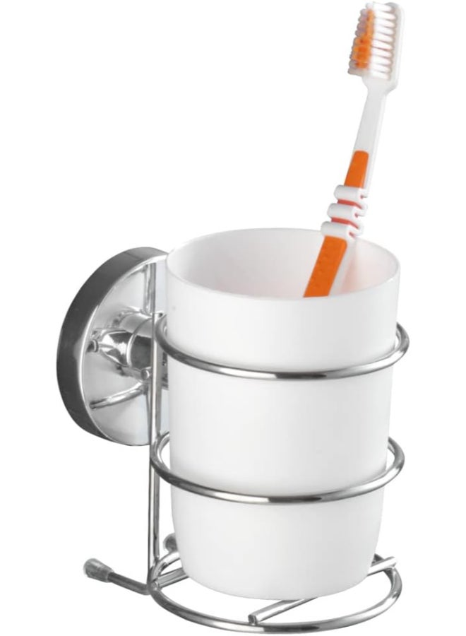 وينكو حامل فرش أسنان يثبت على الجدار فضي/أبيض - Image 3