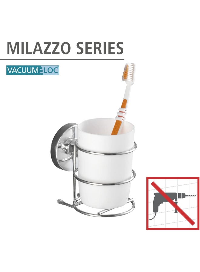 وينكو حامل فرش أسنان يثبت على الجدار فضي/أبيض - Image 5