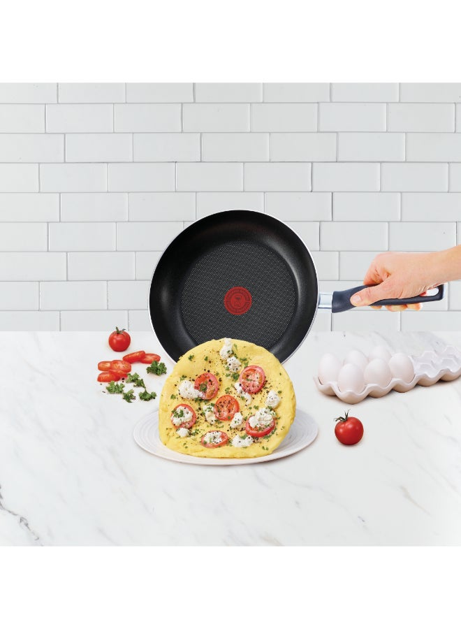 تيفال TEFAL طقم سوبر كوك مكون من 12 قطعة | مقالي 22/24 سم، مقلاة ووك 28 سم، قدور 22/24/28 سم + أغطية، ملعقة، ملعقة مشقوقة، ملعقة مسطحة مشقوقة | غير لاصق | مؤشر حرارة Thermo-Signal | أحمر | ضمان لمدة سنتين | B460SC84 أحمر/أسود 24سم - Image 5